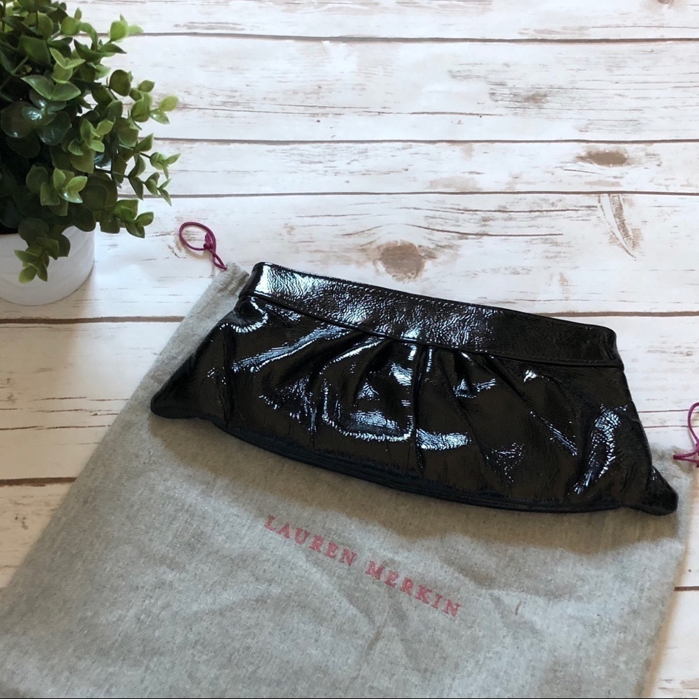 blank patent leather Lauren Merkin Handbag Clutch